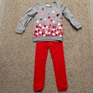 Gymboree Girls Size 5T Two Piece Set (Sweatshirt & Leggings)
